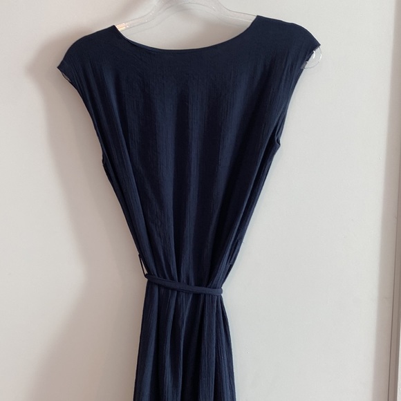 Nanette Lepore Womens Navy Button Front Midi Dress Size 4 - Picture 5 of 7
